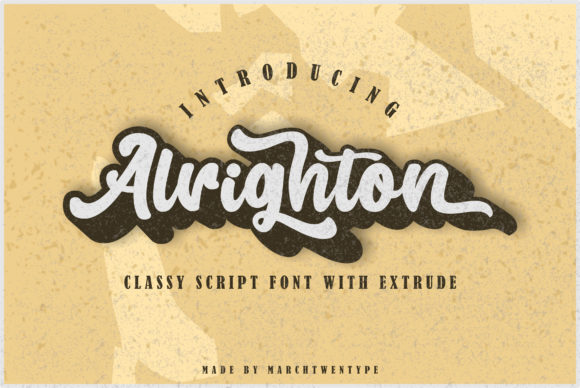 Alrighton: A Retro Script Handwritten Font for Bold Editorial Design