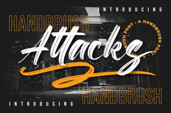 Attacks Brushed Handwritten Font for Bold Editorial Headlines