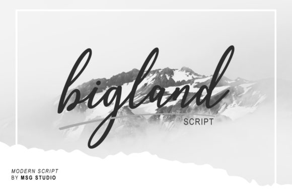Bigland Script Handwritten Font for Elegant Web Design