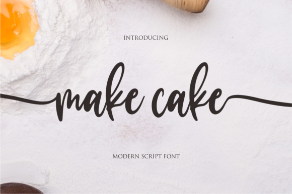 Make Cake: A Sweet Handwritten Font for Romantic Designs