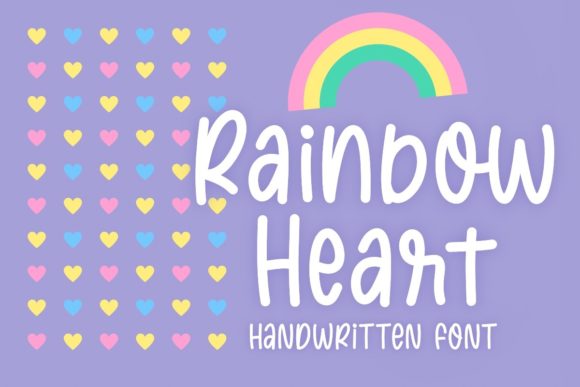 Rainbow Heart Typeface for Playful Campaign Design